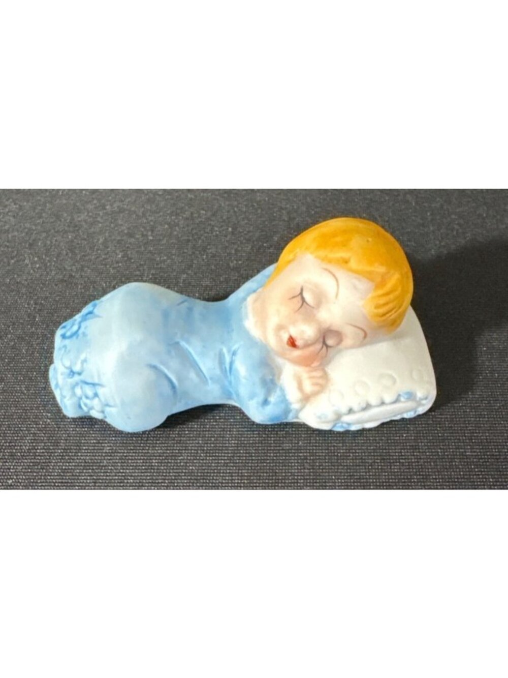 Vintage Sleeping Baby Boy & Girl Floral Basket Porcelain Figurines Party Cake - Picture 4 of 15